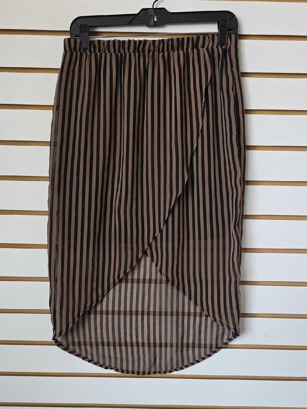 Faux Wrap HiLow Sheer Tulip Skirt Large